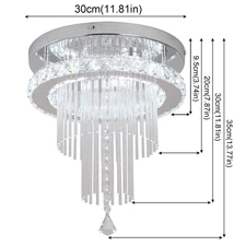 Modern Rain Drop Crystal Chandelier Luxury Ceiling Light Led Dining Living Room 