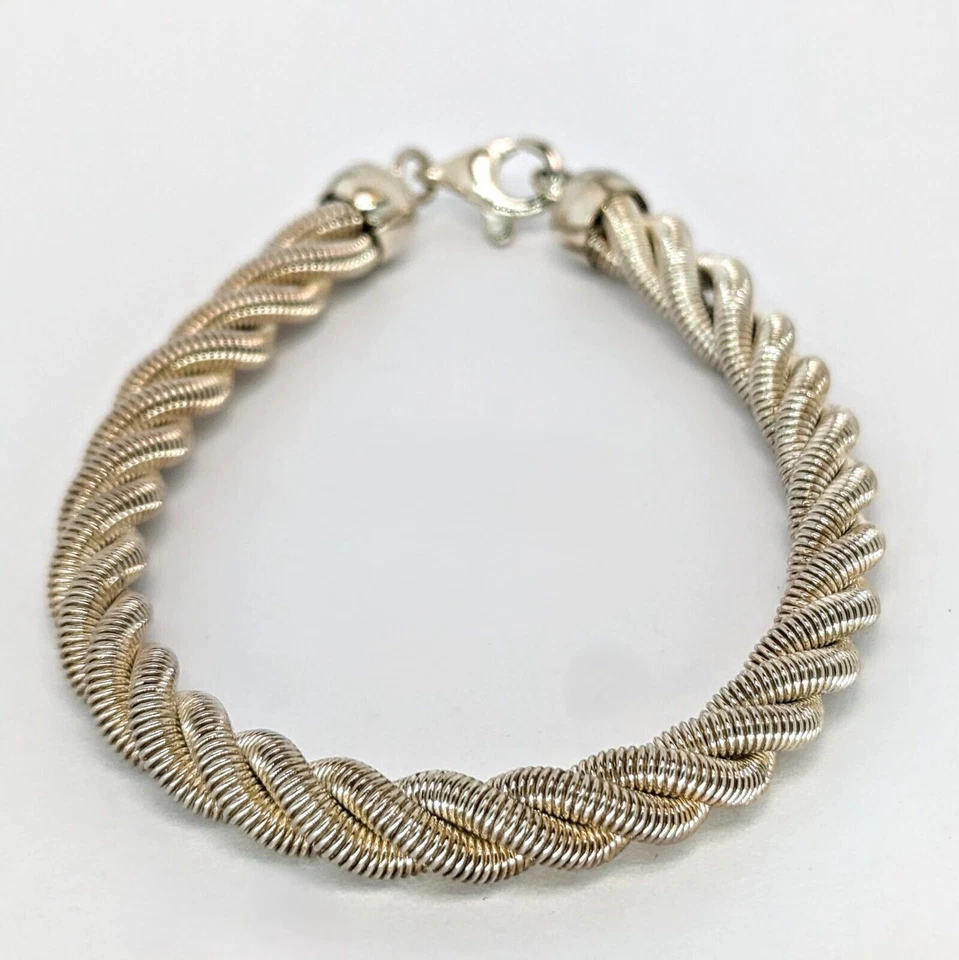 Pulsera Point 800 Plata Fina 7.5" Largo - Flexible Foto 2 de 4