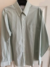 Brooks Brothers 1818 Regent Green Check Non-Iron Cotton Dress Shirt 16-6/7