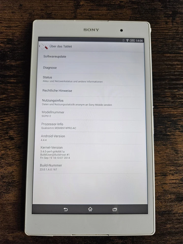 Sony Tablet Xperia Z3 Compact 16GB, Wi-Fi, 8 Zoll - Weiß - Bild 3 von 4