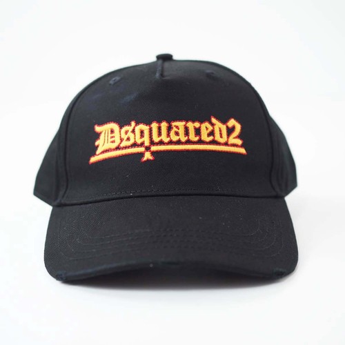 Dsquared2 Men's Logo Embroidered Baseball Cap Distressed Style