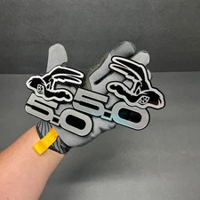 SILVER COYOTE 5.0 Emblem Badges On Black Car Fender Angry Aggressive Racing