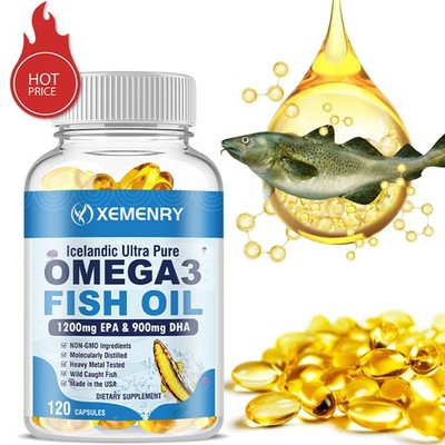Omega 3 Fish Oil 120pcs - EPA, DHA - Heart, Brain, Skin & Joint Health