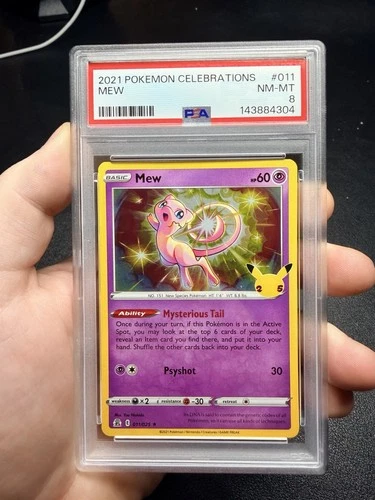 PSA 8 2021 POKEMON CELEBRATIONS MEW 011