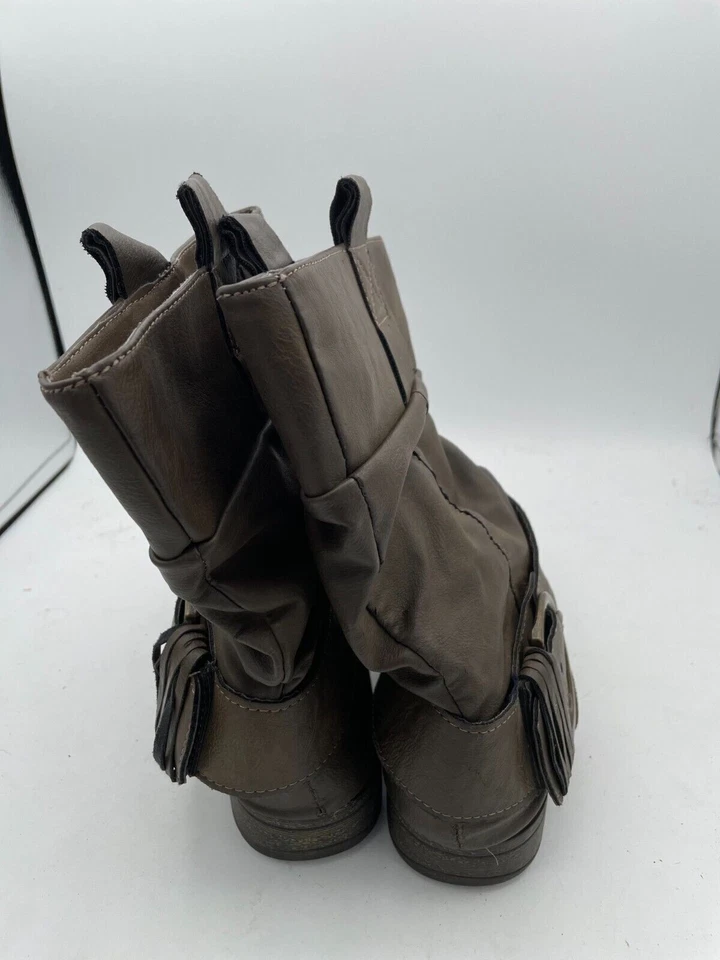 Botín Madden Girl Ablee Niña Talla 9 Cuero Marrón Tacón Bloque Foto 3 de 4