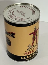 VTG  ARCHER  LUBRICANTS 1 FULL QUART CAN CHIEF AIRCRAFT  OIL NOS Excellent !