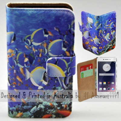 For OPPO Series - Deep Ocean Fishes Print Wallet Mobile Phone Case Cover