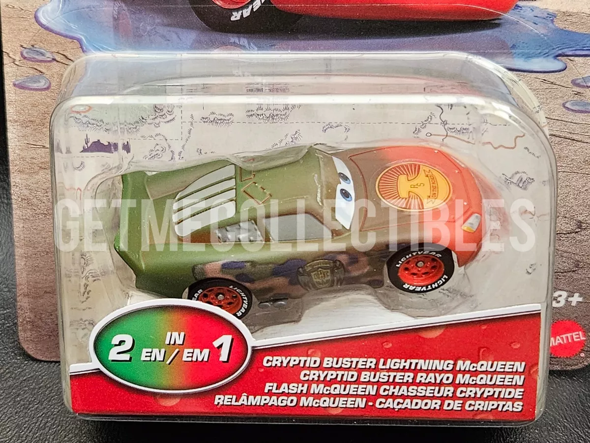 Disney and Pixar Cars Cryptid Buster Lightning McQueen Die-Cast Toy Car,  1:55 Scale Collectible