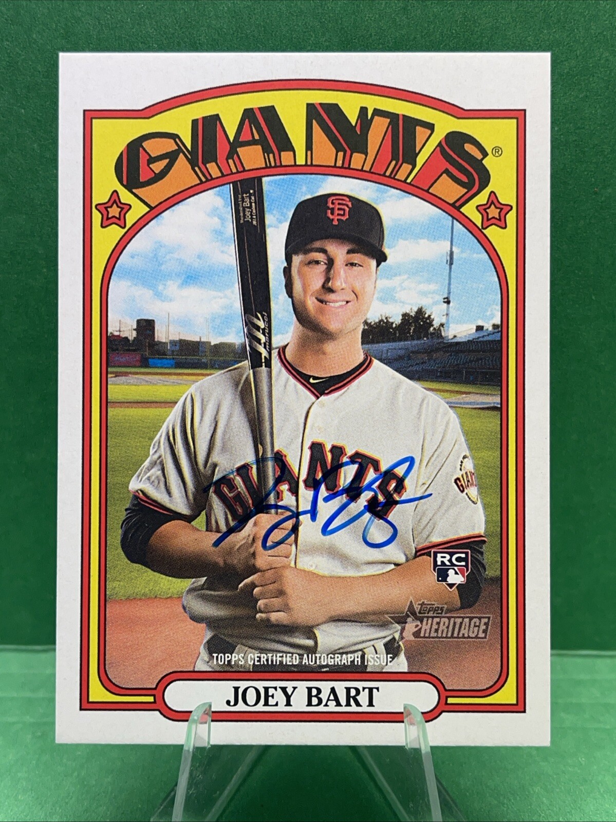 2021 Topps Heritage - Real One Autographs #ROA-JBA Joey Bart (AU, RC)