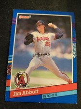 1991 Donruss Baseball Card #78 Jim Abbott California Angels Free Shipping!