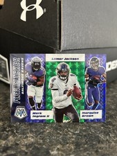 2020 Panini Mosaic Flea Flicker Green Prizm #FF2 LAMAR JACKSON Baltimore Ravens