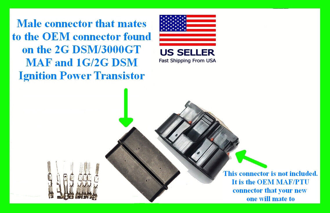 MALE Connector to fit 91-99 DSM Power Transistor and 2G DSM