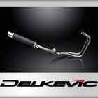 KAWASAKI ER5 1996-07 FULL EXHAUST SYSTEM 350mm CARBON ROUND SILENCER