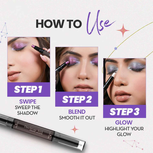 Multichrome 2 in 1 Cream Eyeshadow Stick, Waterproof Eye Brightener Highlighter - Picture 5 of 12