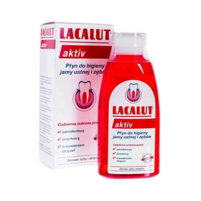 Lacalut AKTIV helps with inflammation of the gums-MOUTHWASH-300ml-FREE SHIPPING
