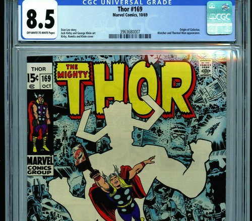 Thor # 169 CGC 8.5 VF+ 1969 Marvel Comic Origin Galactue Amricons K33 - 第 2/4 張圖片