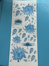 THE PAPER STUDIO STICKABILITIES RAINDROPS WATER RAIN WATERDROP 57PCS SPLASH