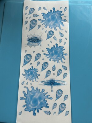 5 Sheets THE PAPER STUDIO STICKABILITIES RAINDROPS WATER RAIN WATERDROP SPLASH