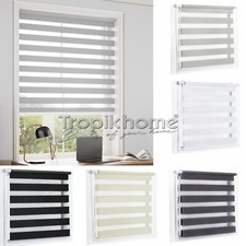 Day and Night Window Roller Blind White Cream Grey Black Many Sizes 150cm drop