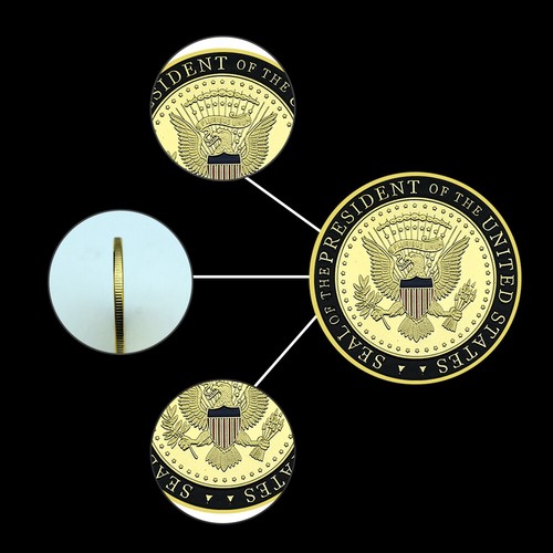 Seal of The President of The US Gold Coin American Secret Service Gift Medal - Picture 13 of 15