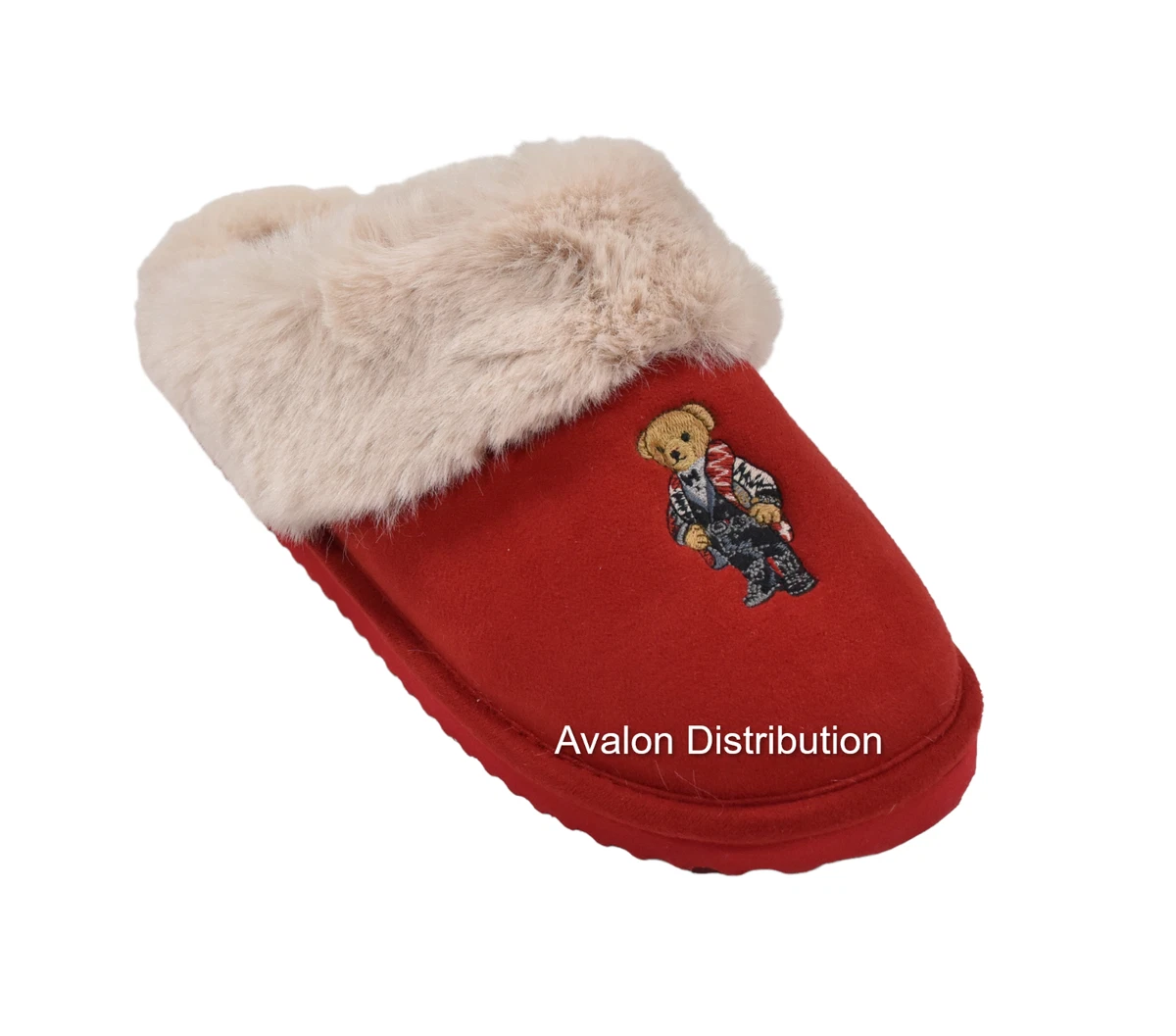 Red polo online slippers