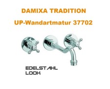 Damixa Tradition 3 Hole 37702.66 Wall Faucet Stainless Steel Coloured w/ Mounting UP Parts