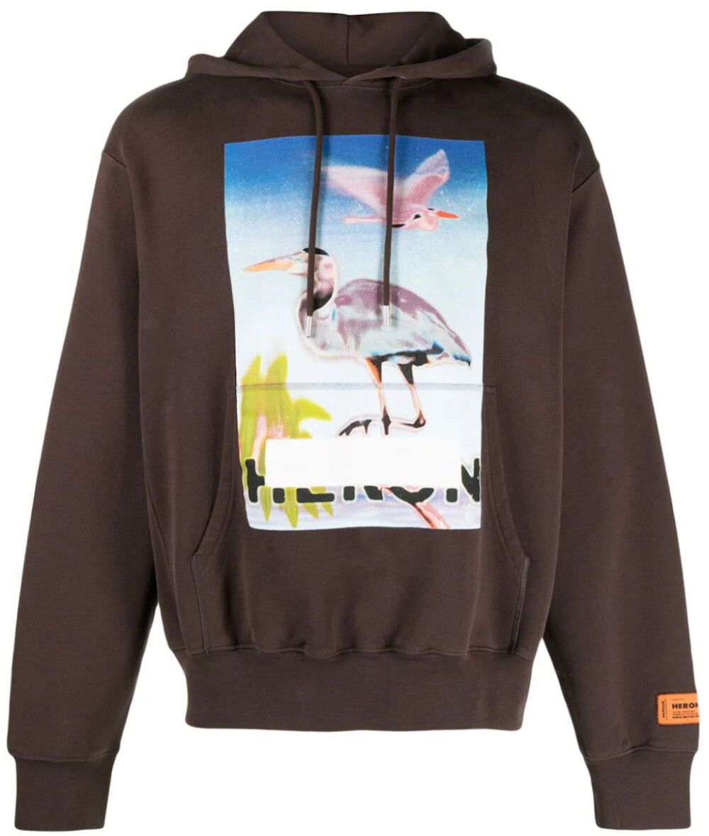 ★関税込★Heron Preston★HERON PRESTON LOGO PRINT HOODIE★ HERON PRESTON HERON CENSORED LOGO HOODIE MEN SWEATSHIRT
