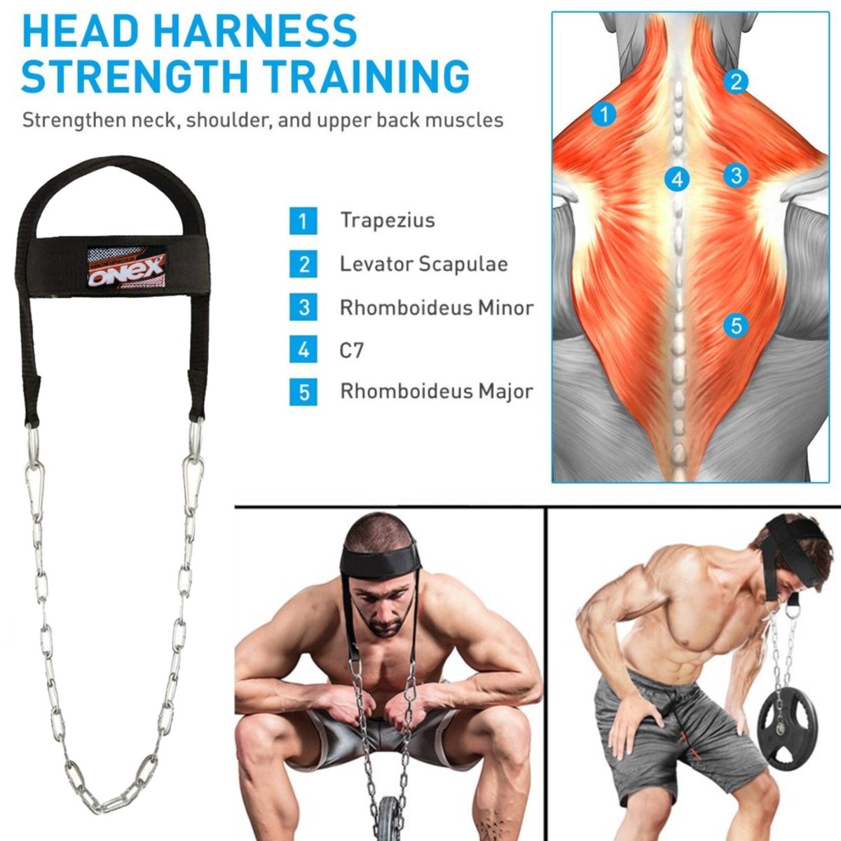 Weight Lifting Pull Training Adjustable Head Harness Neck Weight Lifting Pull Training Adjustable Head Harness Neck