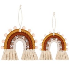 Baby Kids Rooms Macrame Rainbow Handmade Weaving Ornament Rainbow Decorations