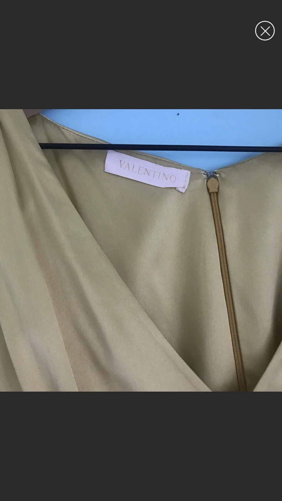 Abito smanicato Valentino Impero seta vintage midi scollo a V 8 designer Italia raro