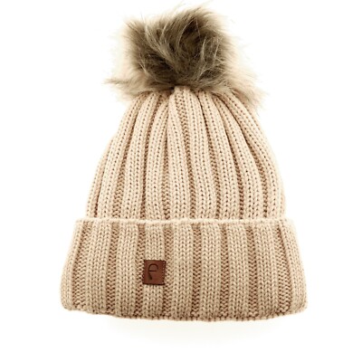 Hat Keeping Warm Autumn or Winter Pom Pom Hat with Lining Multiple Colours