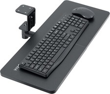 Rotating Under Desk Keyboard Tray 25"x10" Ergonomic Mouse Platform Mount-KB01B