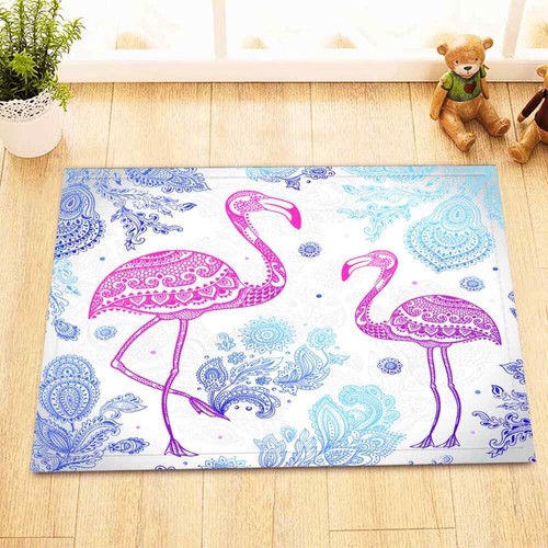 Pink Flamingos Cut Out 3D Shower Curtain Waterproof Fabric Bathroom Decoration - 第 2/8 張圖片