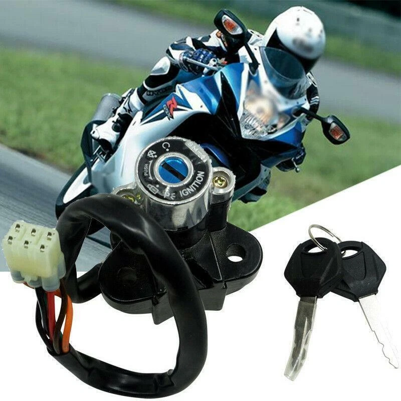 Universal Motorcycle Modified Ignition Key Lock Set Switch CNC Aluminum Alloy - Image 4 of 4