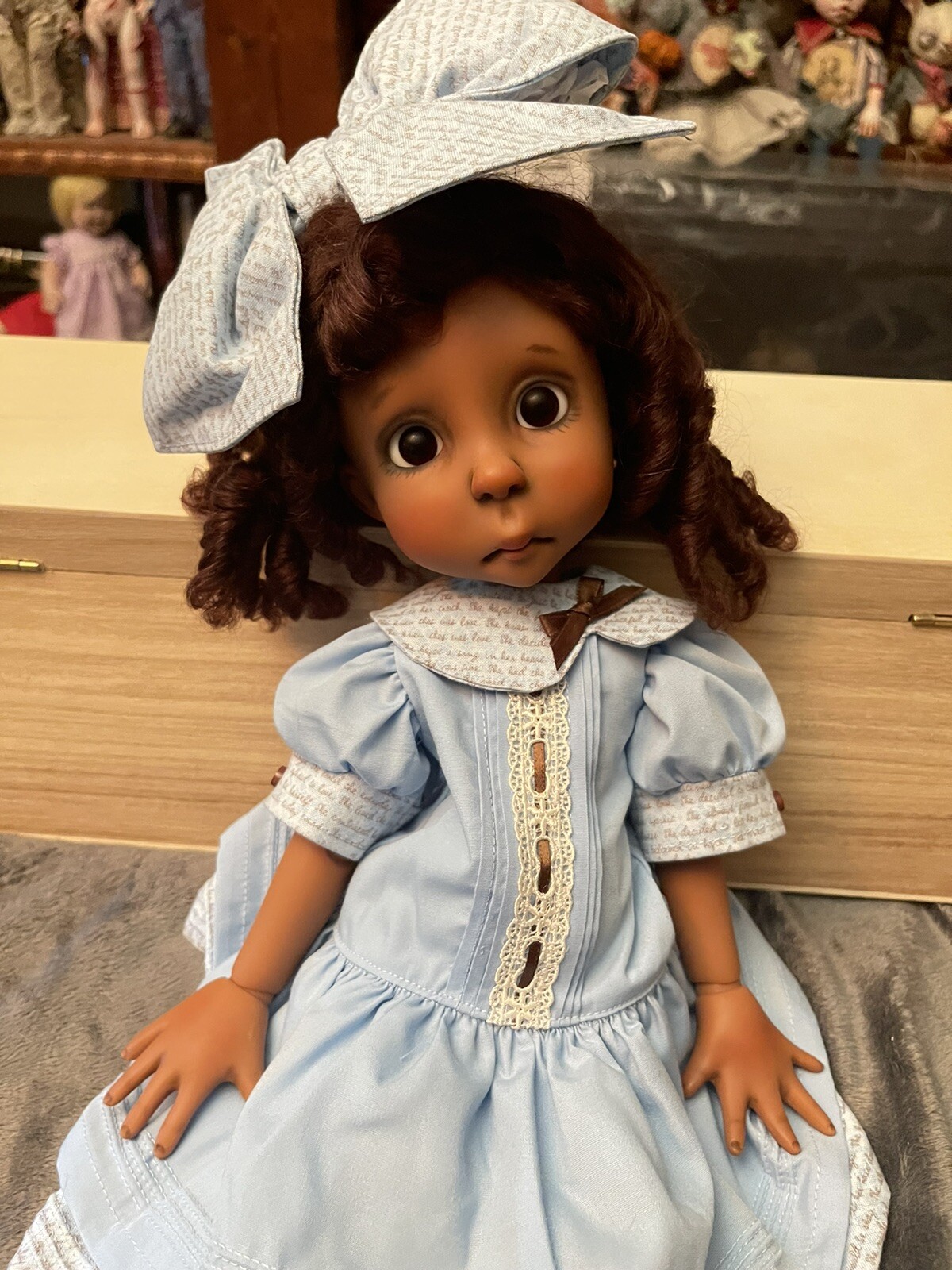 Large Lulu Bjd Doll by Connie Lowe of Marbled Halls Chocolate Resin