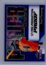 Trent Caraway 2024 Leaf Vivid Baseball 1/1 Pre Production Proof