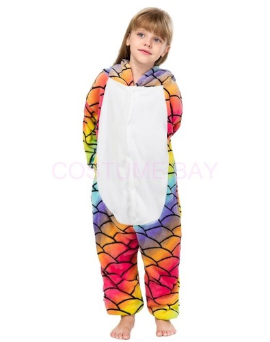Kids Children's Onesie Unisex Kigurumi Animal Jumpsuit Costume Pajamas Sleepwear - Picture 181 of 183