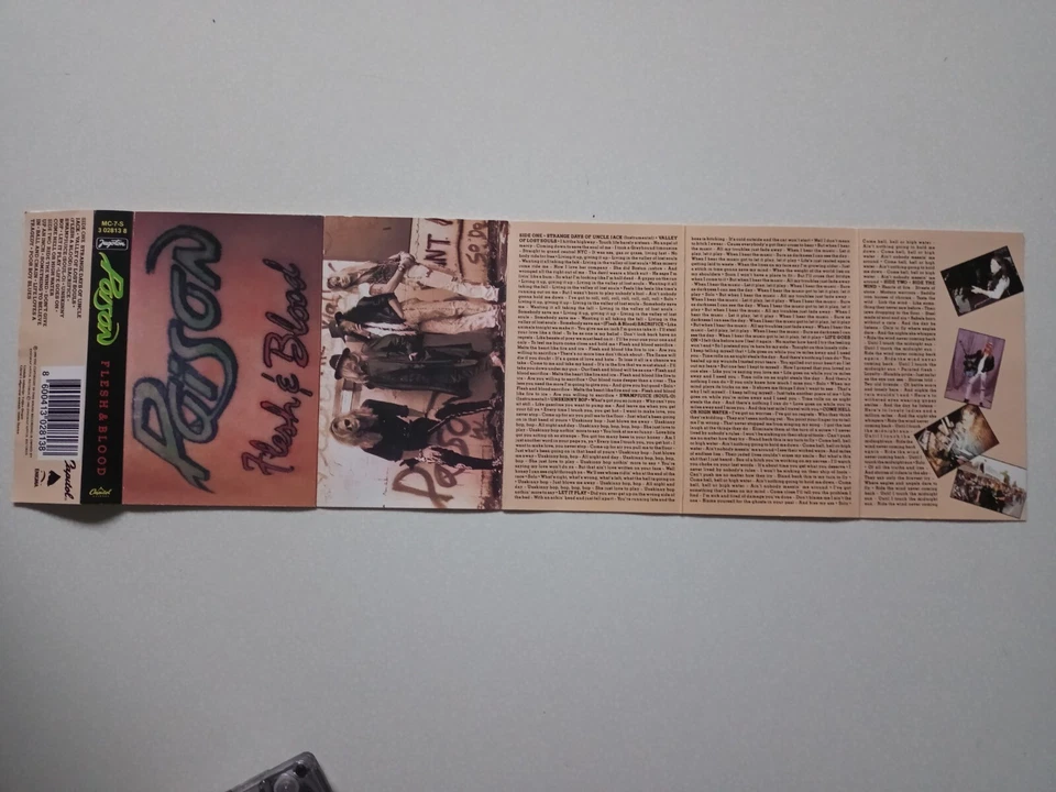 Poison – Flesh & Blood, cassette album, Jugoton 1991., Yugoslavia - Image 2 of 4