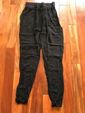 Rewash Brand Black Pants Women’s Size L Large pockets elastic waist drawstring