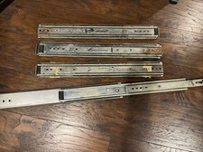 2 Pairs. 24" Heavy-Duty, 350 lbs Steel Full Extention Drawer Tracks.  3.5" high