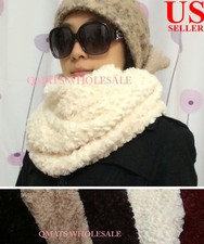 FASHION Faux Fur Loop Circle Infinity Fuzzy Scarf Neck Warmer WINTER GIFT XMAS