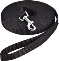 Schleppleine FüR Hunde 10M Nylon Schwarz Karabiner Training