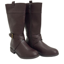 SO Junior Girls Tall Riding Boots Side Zip Brown size 5