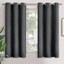 YoungsTex Blackout Curtains for Bedroom 63 42"W x 63"L Pack of 2 , Dark Grey