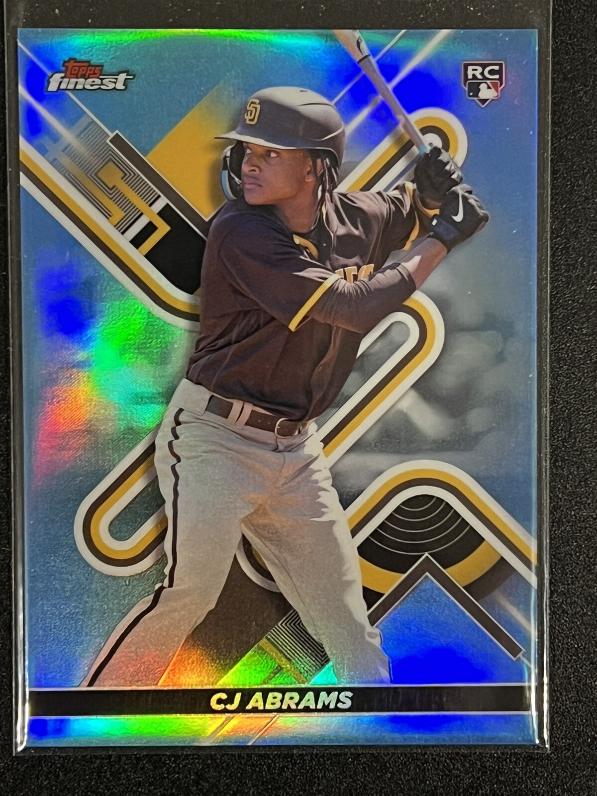 2022 Topps Finest CJ Abrams #39 Sky Blue Refractor RC /300 Padres ⚾️🔥