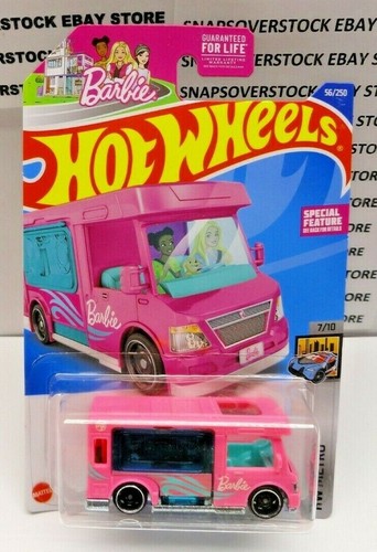 2022 HOT WHEELS PINK BARBIE DREAM CAMPER, HW METRO SERIES #7/10, HW #56, VHTF - Picture 2 of 11