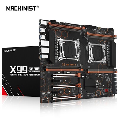 X99 Dual Socket LGA 2011-V3 DDR3 Motherboard E-ATX, Intel C612, M.2,Dual LAN New