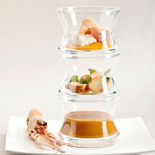 Durobor Bamboo Cancun Cocktail Canapes Glasses 8.5oz / 240ml Gift Party - 第 3/5 張圖片