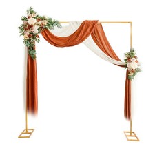 8-10FT Wedding Arch Metal Stand Party Event Backdrop Flower Balloon Frame Adjust