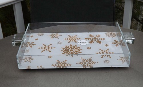 Vassoio per vanità in vetro Vidali 14" x 8" - Foto 2 di 4